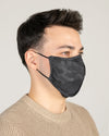 Structured Silver Mask 3 Layer - Black Camo
