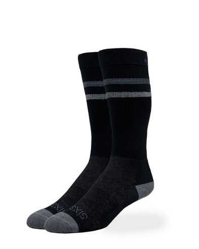 SILVER COMPRESSION KNEE-HIGH SOCKS | BLACK