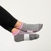 SILVER ANKLE SOCKS | PINK