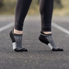 SILVER ANKLE SOCKS | BLACK