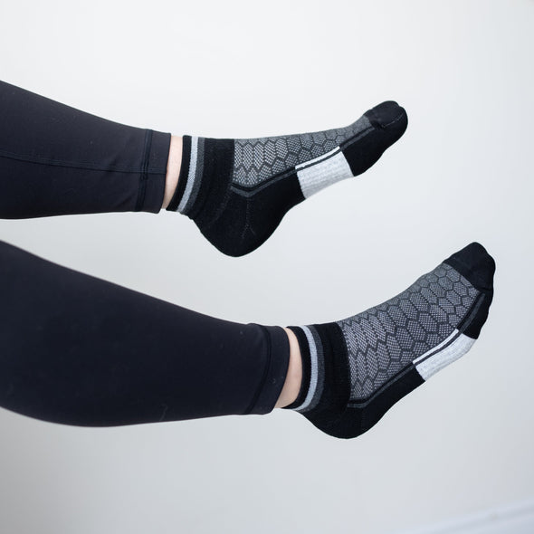 SILVER QUARTER SOCKS | BLACK