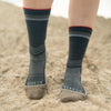 SILVER WOOL HIKING SOCKS | GREY RED