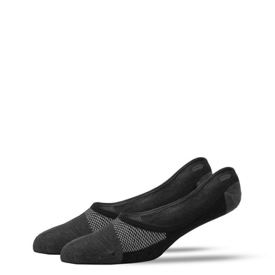 SILVER INVISIBLE SOCKS | BLACK