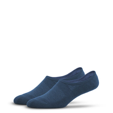 SILVER NO SHOW SOCKS | DENIM BLUE