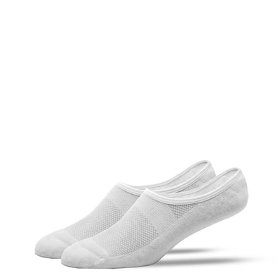 SILVER NO SHOW SOCKS | WHITE