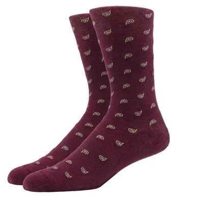 SILVER CREW SOCKS | PAISLEY ROUGE