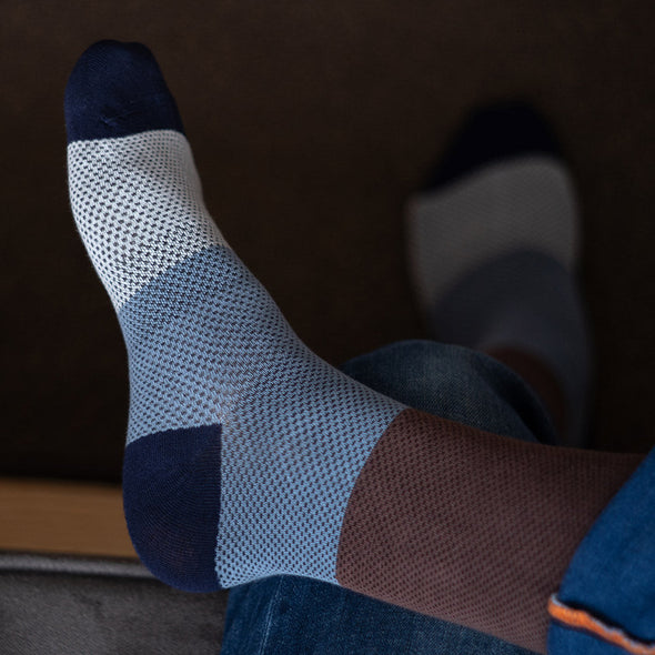 SILVER CREW SOCKS | PIQUE
