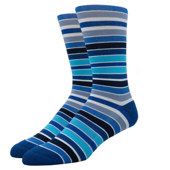 SILVER CREW SOCKS | SHADES OF BLUE