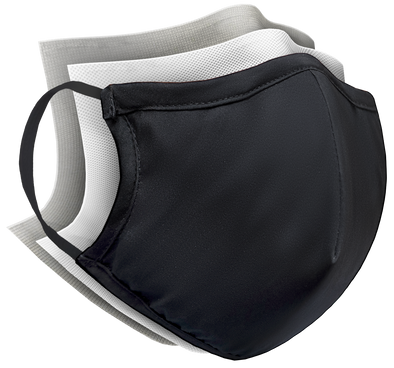 Structured Silver Mask 3 Layer - Black