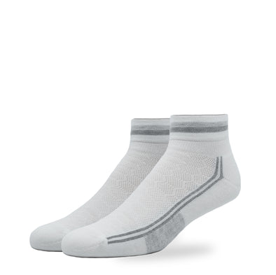 SILVER QUARTER SOCKS | WHITE