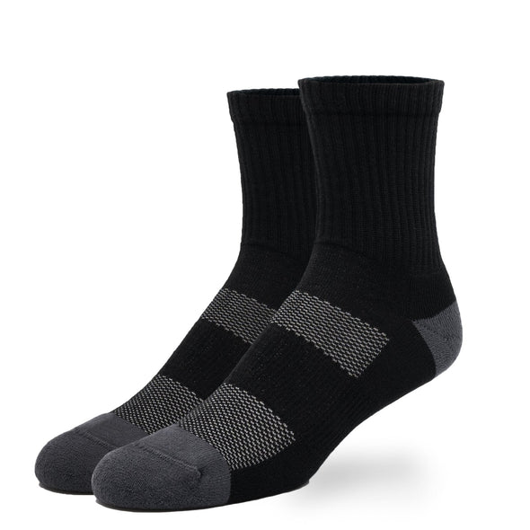 SILVER WORK QUARTER SOCKS | BLACK