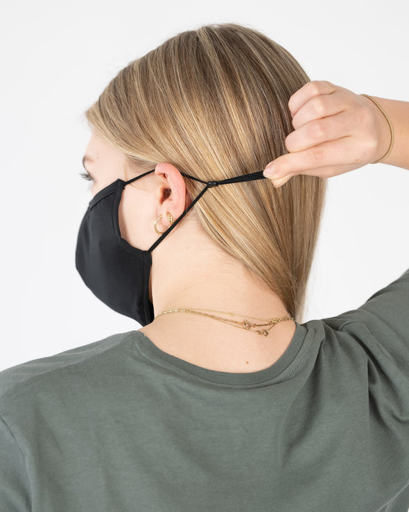 Structured Silver Mask 3 Layer - Black