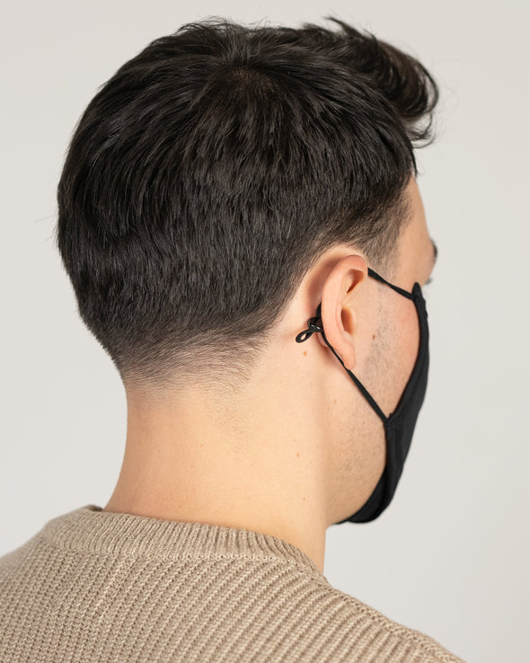 Structured Silver Mask 3 Layer - Black