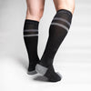 SILVER COMPRESSION KNEE-HIGH SOCKS | BLACK