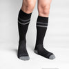 SILVER COMPRESSION KNEE-HIGH SOCKS | BLACK