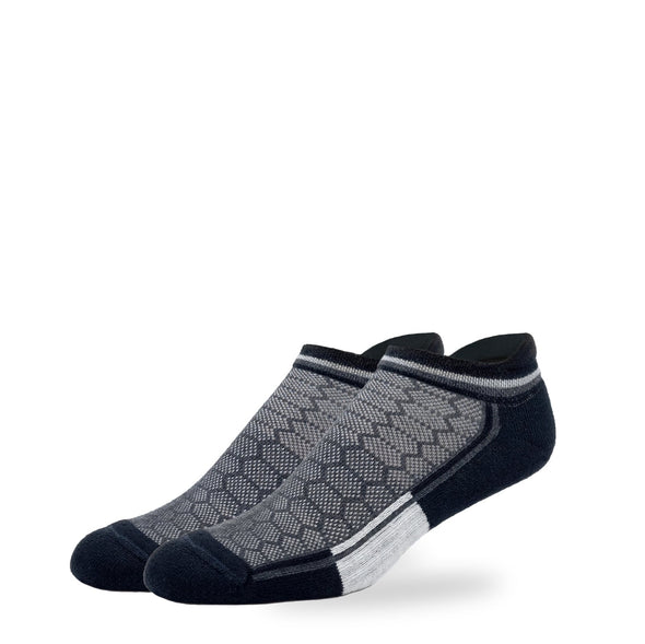 SILVER ANKLE SOCKS | BLACK