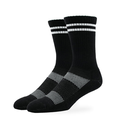 SILVER RETRO SOCKS | BLACK