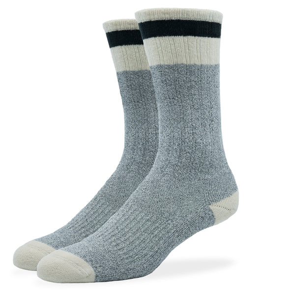 SILVER BOOT SOCKS | GREY BLACK