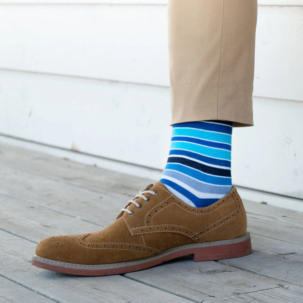 SILVER CREW SOCKS | SHADES OF BLUE